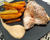 Foto del paso 7 de la receta: Pargo a la plancha con patatas especiadas y mayonesa de miso y yakiniku