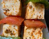 A picture of step 7 of Paneer Shashlik Sizzler.