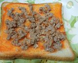 Hình bước làm 1 của món Bánh sandwich nướng bò phô mai