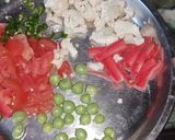 A picture of step 1 of Veg noodles.