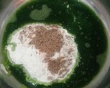 Foto langkah ke 1 dari resep Flaxseeds Pandan Swirl Sourdough Bread.