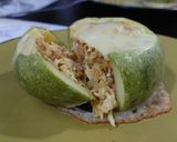 Foto del paso 13 de la receta: Calabacines rellenitos de pollo y mucho ❤️. 😍🤭 sin gluten