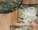 A picture of step 3 of Spinach Corn Sandwich.