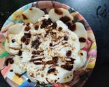 A picture of step 3 of Banana aloo chaat.