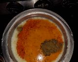 A picture of step 1 of Kadhi pakoda.