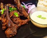 A picture of step 3 of Mutton masala chops.