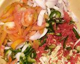 A picture of step 3 of Desi tortilla wrap fusion dish.