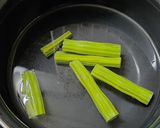 A picture of step 1 of Drumstick curd curry.