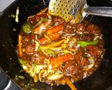 A picture of step 21 of Paneer chilly manchurian with sizzling.