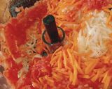 Une image de l'étape 1 de Gambas au lentilles corail, carottes, tomates et navets.