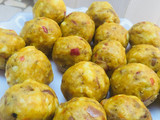 Crispy meaty yam balls