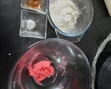 A picture of step 2 of Red velvet chocochip cookies.