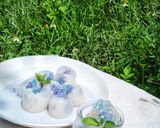 Hình bước làm 1 của món Sữa Chua Vải Hoa Đậu Biếc