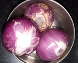 A picture of step 1 of Achari Dana Methi Pyaz.
