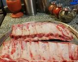 Foto del paso 1 de la receta: Ribs con barbacoa, ensalada de rúcula y batatas fritas
