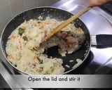 A picture of step 15 of Samak rice upma.
