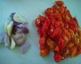 Foto langkah ke 3 dari resep Tumis Daun Pepaya Jepang Ikan Roa.