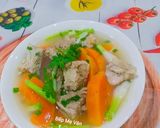 Hình bước làm 3 của món Canh sườn non hầm đu đủ