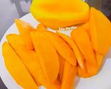 Hình bước làm 1 của món Mango Smoothies (Sinh tố xoài)