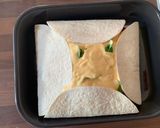 A picture of step 6 of Giant stuffed vegan tortillas.