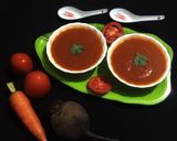 A picture of step 8 of Tomato Beetroot Carrot Soup.