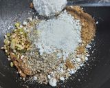 A picture of step 2 of Walnuts coconut burfi.