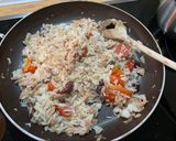 Tonhalas rizs egészségesen🐟🍚🍅🧄 egy gyors ebéd vagy vacsi ötlet recept fázis 6 fotója