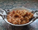 A picture of step 2 of Paneer bhurji with sauce.