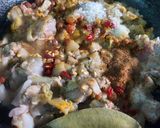 A picture of step 2 of Satvik Taro Stem / Kochu Saag Ghonto.