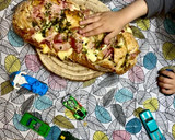 Foto del paso 6 de la receta: Pan relleno de mucho queso y bacon para niños 🧀