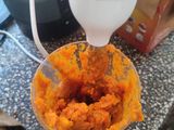 Ñoquis de zanahoria con salsa de pollo heterei