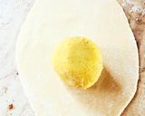 A picture of step 2 of Puranpoli. Maharashtrian sweet dish.