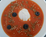 Foto del paso 9 de la receta: Crema de pimientos con queso y arándanos