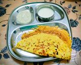 A picture of step 7 of Sweet Hing & Ajma Besan Pudla.