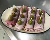 Une image de l'étape 6 de Roulés de jambon blanc à la tomate, gorgonzola et olives.