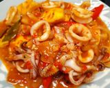 Foto langkah ke 4 dari resep Cumi Saus Padang.