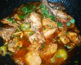 A picture of step 5 of Shinwary chicken karadhi.