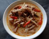 Foto langkah ke 4 dari resep Blendi Tewel, Rebung, Kacang Panjang dan Ceker.