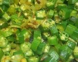 A picture of step 1 of Bhendi Chi Bhaji(Bhindi Sabji).