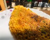 A picture of step 7 of Besan ka chilla.