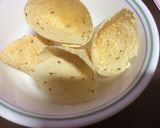 A picture of step 2 of Chatpata papad cone.