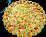 รูปขั้นตอนการทำที่ 6 ของ โฮมเมดพิซซ่าแป้งหนานุ่มขอบไส้กรอก (Homemade Pizza)