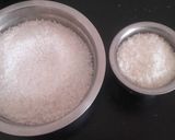 A picture of step 1 of Sooji coconut ladoo.