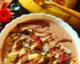 A picture of step 3 of Banana Nutella smoothie Bowl.