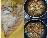 A picture of step 2 of Samosa Chat.