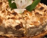 Pas rețetă Tort ceresc 😍blat pufos, bezea, semințe de migdale, frișcă cu mascarpone și afine😋👌 2 fotografie