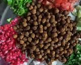 A picture of step 1 of Kala chana chaat (black chickpeas chaat).