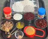 A picture of step 2 of Eggless Beetroot Muffins – Naturally Pink, Wholesome & Nutty.