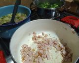 A picture of step 3 of Pasta with Bacon and Broccoli.