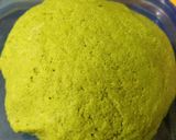 A picture of step 2 of Spinach poori😊.